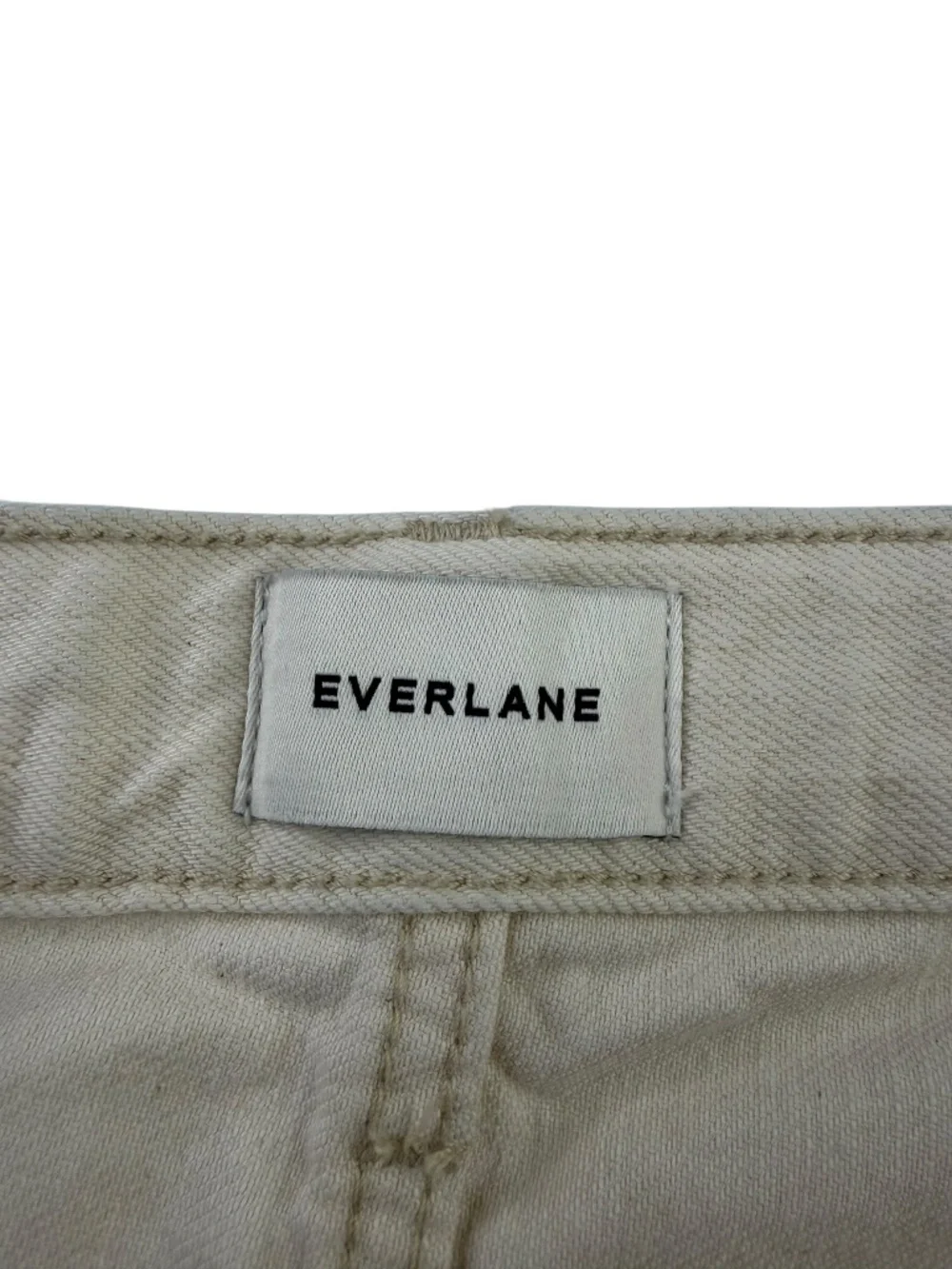 Everlane The OG Baggy Jean Shorts Frayed Hem Bone Sz 31R